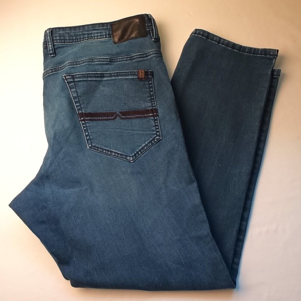 Buffalo David Bitton Men Axel Slim Stretch Jeans Size 40x30 Blue Stretch Classic
